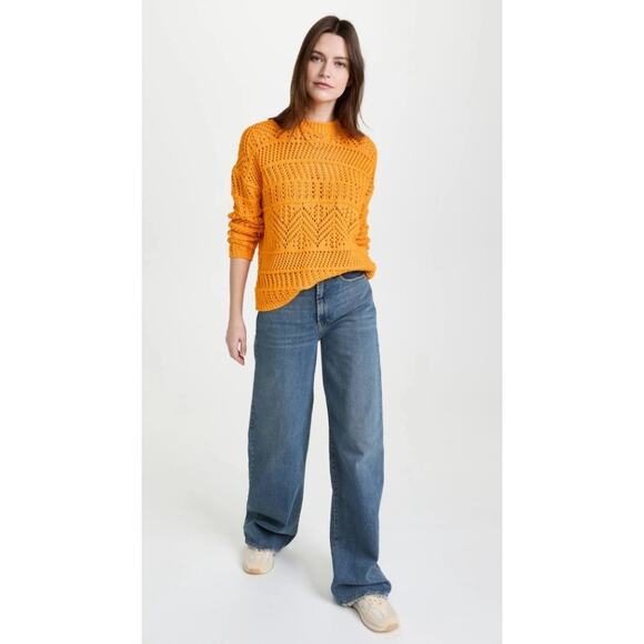 NWT Rag & Bone Renee Novelty Yellow Knit Oversized Sweater Small - Picture 1 of 10
